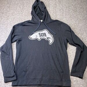 509 Trout‎ Fly Fishing Hoodie Sweatshirt Mens Medium Spokane Eastern Washington